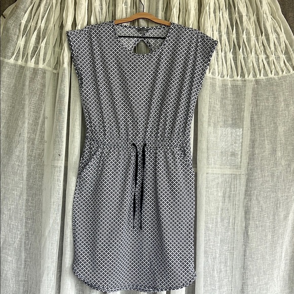 Talbots Blue and White Sheath Midi Dress - Picture 1 of 9